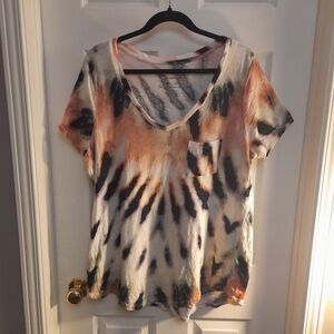 Torrid Multicolor Tie-Dye V-Neck Tee